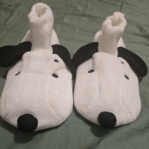 Snoopy Dog Slippers in Black and White